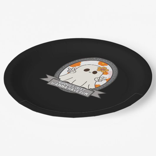 グールズジャストウィーンおもしろいスロスハロウィーン ペーパープレート (アングル)