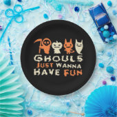 グールズジャストウィーンおもしろいスロスハロウィーン ペーパープレート (パーティー)
