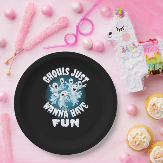 グールズジャストウィーンおもしろいスロスハロウィーン ペーパープレート (パーティー)