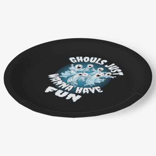 グールズジャストウィーンおもしろいスロスハロウィーン ペーパープレート (アングル)