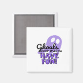 グールズジャストウィーンおもしろいスロスハロウィーン マグネット (正面/裏面)