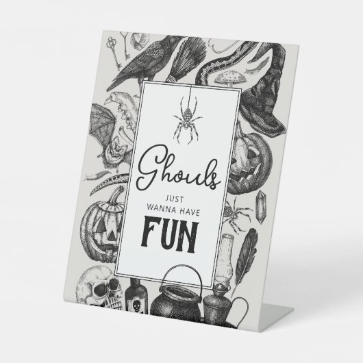 グールズジャストウィーンおもしろいハローウィンパーティ 台座サイン (正面)