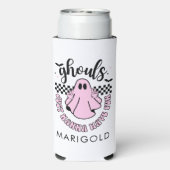 グールズジャストウィーンおもしろいピンク幽霊ハロウィーン スリム缶クーラー (Seltzer裏面)