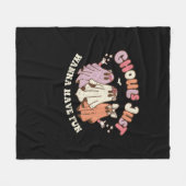 グールズジャストウィーンおもしろいレトロハロウィングルービー フリースブランケット (正面(横))