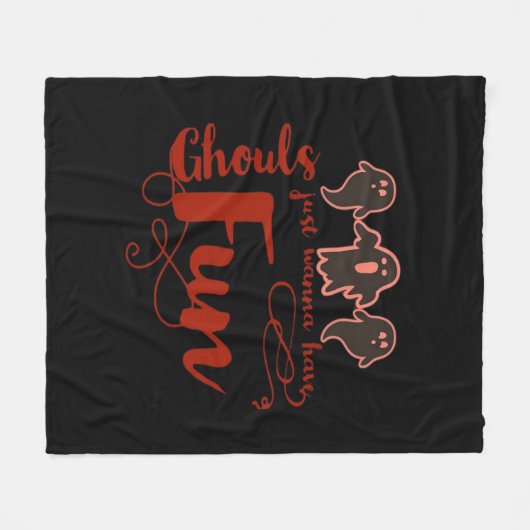 グールズジャストウィーンおもしろい不気味引用文 フリースブランケット (正面(横))