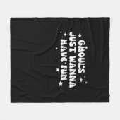 グールズジャストウィーンおもしろい基本デザイン フリースブランケット (正面(横))