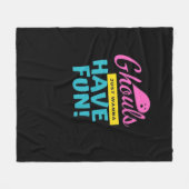 グールズジャストウィーンおもしろい基本デザイン フリースブランケット (正面(横))