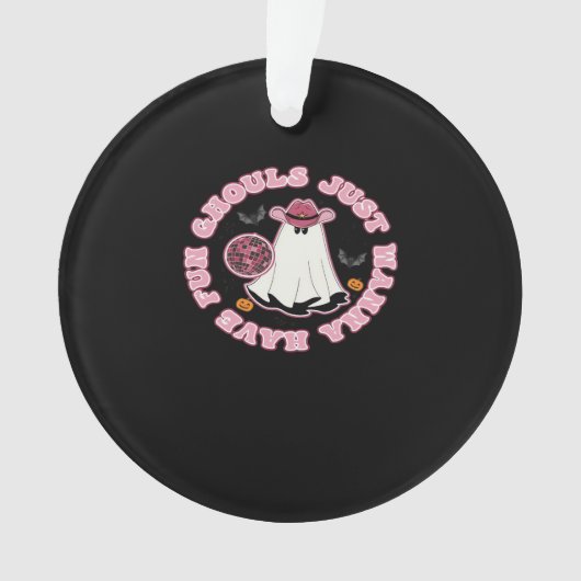 グールズジャストウィーンおもしろい(ウェスタンスタイルハロウィー) オーナメント (正面)