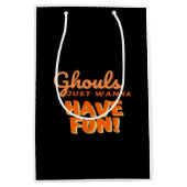 グールズジャストウィーンおもしろい ミディアムペーパーバッグ (正面)