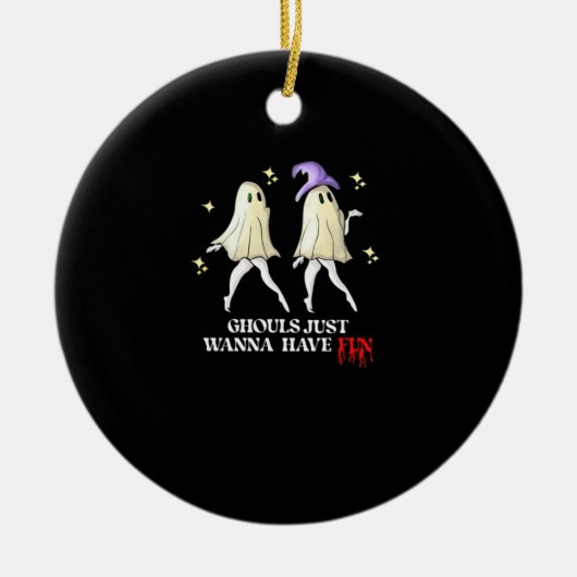 グールズジャストウィーンおもしろい – 秋グール集団 セラミックオーナメント (正面)