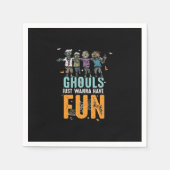 グールズジャストゾンビおもしろいーのハロウィーン スタンダードカクテルナプキン (正面)