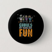 グールズジャストゾンビおもしろいーのハロウィーン 缶バッジ (正面)