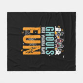 グールズジャストハローウィッチおもしろいを楽しみたい フリースブランケット (正面(横))