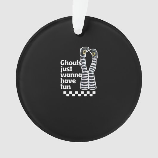 グールズジャストハローウィンおもしろい オーナメント (正面)