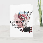 グールズジャストハローウィンおもしろい カード (正面)