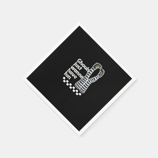 グールズジャストハローウィンおもしろい スタンダードカクテルナプキン (角)