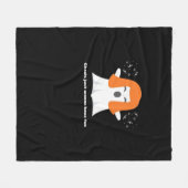 グールズジャストハローウィンおもしろい フリースブランケット (正面(横))