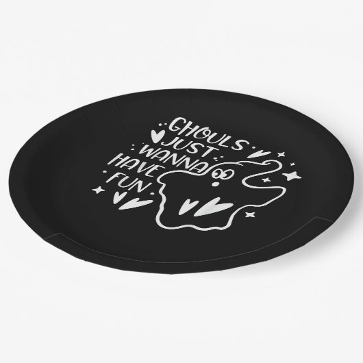 グールズジャストハローウィンおもしろい ペーパープレート (アングル)