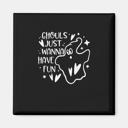 グールズジャストハローウィンおもしろい マグネット (正面)