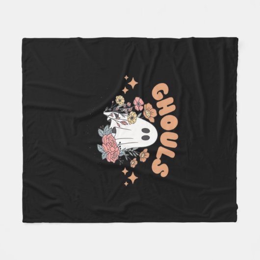 グールズジャストハローウィーンアートスロースDesおもしろい フリースブランケット (正面(横))