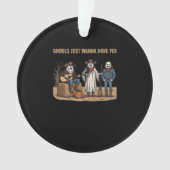 グールズジャストハローウィーンギフトおもしろい秋 オーナメント (正面)