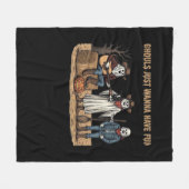 グールズジャストハローウィーンギフトおもしろい秋 フリースブランケット (正面(横))