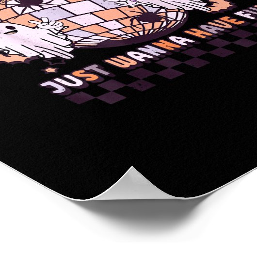 グールズジャストハローウィーンコスチュームおもしろいレトロ ポスター (角)