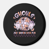 グールズジャストハローウィーンコスチュームおもしろいレトロ マグネット (正面)