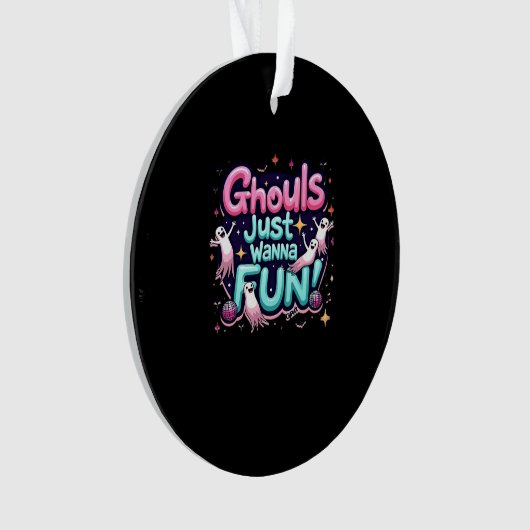 グールズジャストハローウィーンディスコおもしろいパーティーI オーナメント (正面)