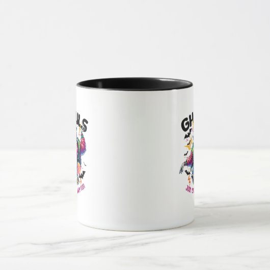 グールズジャストハローウィーンビベスおもしろいを食べたい マグカップ (中央)