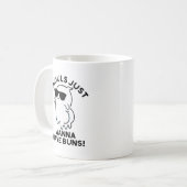 グールズジャストバンズおもしろい幽霊パン コーヒーマグカップ (正面左)