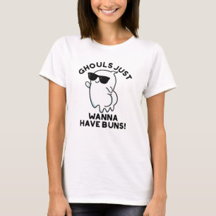グールズジャストバンズおもしろい幽霊パン Tシャツ