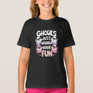グールズジャストビーズピンクパープルハロウィーンおもしろい Tシャツ