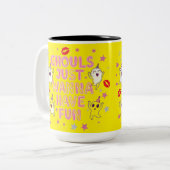 グールズジャストビーティーおもしろい ツートーンマグカップ (正面左)