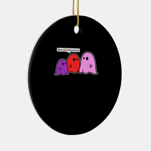 グールズジャストホーおもしろいクラシックスローガン セラミックオーナメント (右)