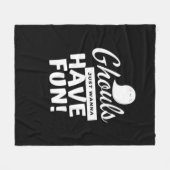 グールズジャストホーおもしろいクラシックスローガン フリースブランケット (正面(横))