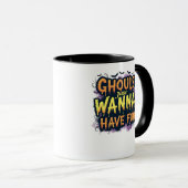 グールズジャストワンザおもしろい – ハロウィーンデザイン マグカップ (正面右)