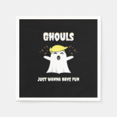 グールズジャストワントワンおもしろいレトロデザイン スタンダードカクテルナプキン (正面)