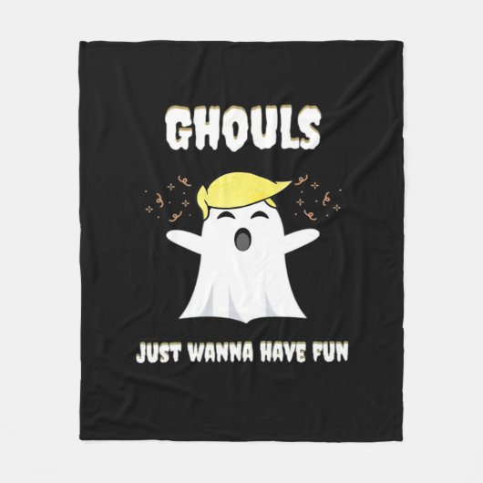 グールズジャストワントワンおもしろいレトロデザイン フリースブランケット (正面)