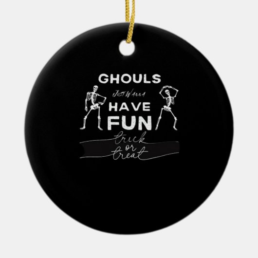 グールズジャストワントワンおもしろい秋引用文 セラミックオーナメント (正面)