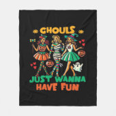 グールズジャストワンハローウィンおもしろいおもしろい引用文 フリースブランケット (正面)