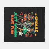 グールズジャストワンハローウィンおもしろいおもしろい引用文 フリースブランケット (正面(横))