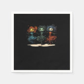 グールズジャストワンハローウィンおもしろいスタイル スタンダードカクテルナプキン (正面)