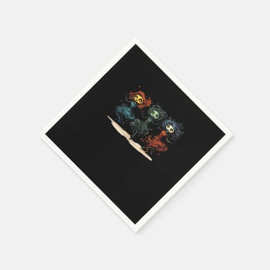 グールズジャストワンハローウィンおもしろいスタイル スタンダードカクテルナプキン (角)