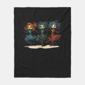 グールズジャストワンハローウィンおもしろいスタイル フリースブランケット (正面)