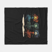 グールズジャストワンハローウィンおもしろいスタイル フリースブランケット (正面(横))