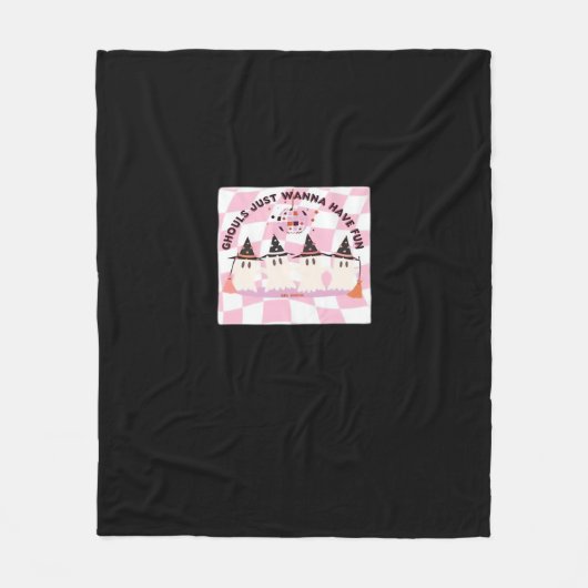 グールズジャストワンハローウィンおもしろいトレンディ フリースブランケット (正面)