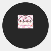 グールズジャストワンハローウィンおもしろいトレンディ ラウンドシール (正面)