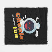 グールズジャストワンハローウィン&おもしろい引用文 フリースブランケット (正面(横))