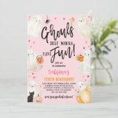 グールズジャストワンピンクハロウィーン誕生日パーティー 招待状 (スタンド正面)